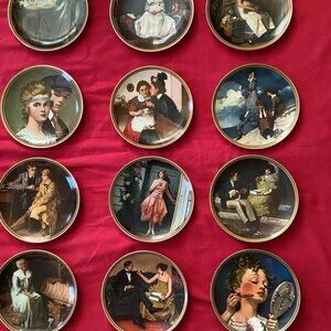 Norman Rockwell "Rockwell's Rediscovered Women" 12 Plate Collector Set